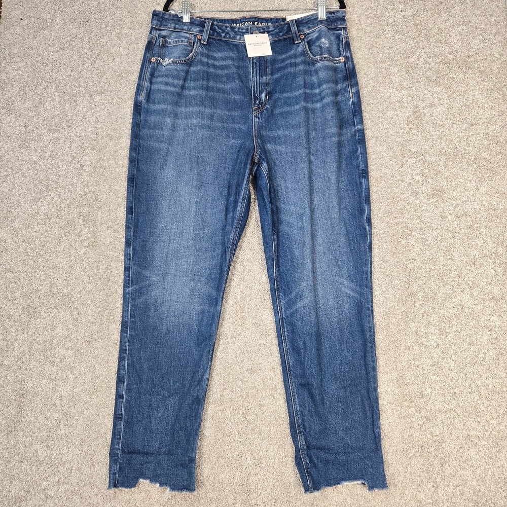 American Eagle Mom Jeans Women 16 (34x28) Strigid High Rise NEW